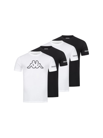 Kappa Kappa 4er Set T-Shirt LOGO in 2xSchwarz/2xWeiß