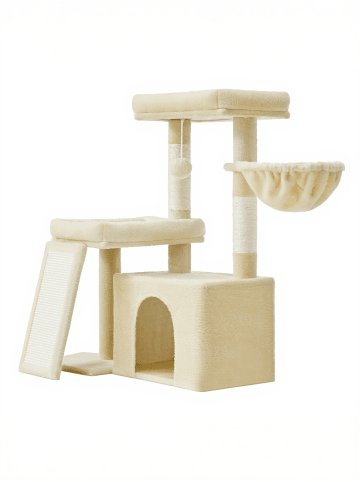 Feandrea Katzenbaum Clawfy in Beige - (B)58.9 x (H)85.8 x (T)92.5 cm