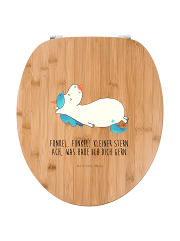 Mr. & Mrs. Panda WC Deckel Einhorn Schnuller mit Spruch in Braun