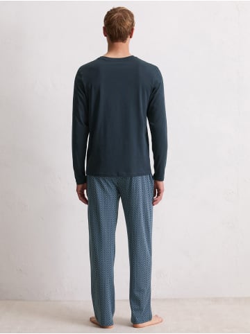 Marc O'Polo Pyjama Blend & Pair Cotton in dark navy / dark navy print