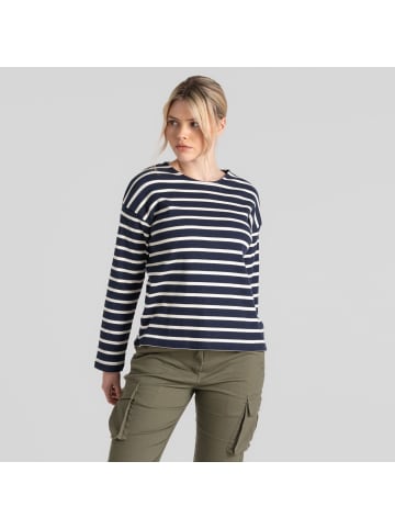 Craghoppers Langarmshirt Sinead in Blue Navy/Calico Stripe