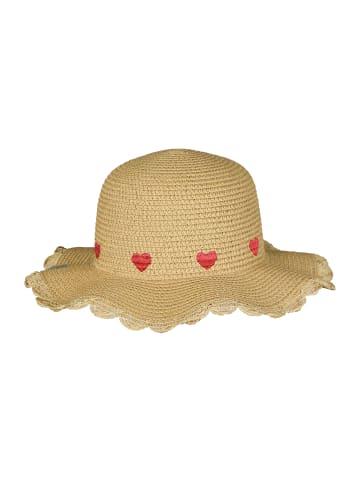 Sterntaler Strohhut Herzen in ocker