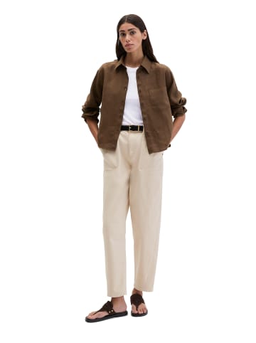 Marc O'Polo Leinenbluse regular in Burnt Coffee Melange