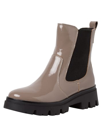 Tamaris COMFORT Chelsea Boot in TAUPE PATEN