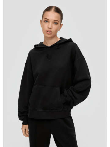 QS Sweatshirt langarm in Schwarz