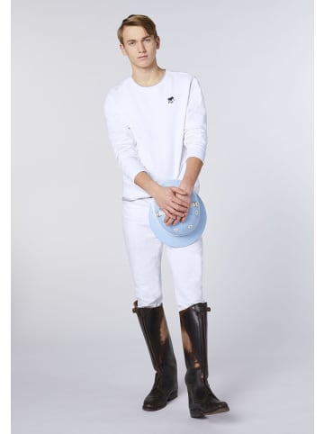 Polo Sylt Sweater mit gesticktem Logo in Weiß