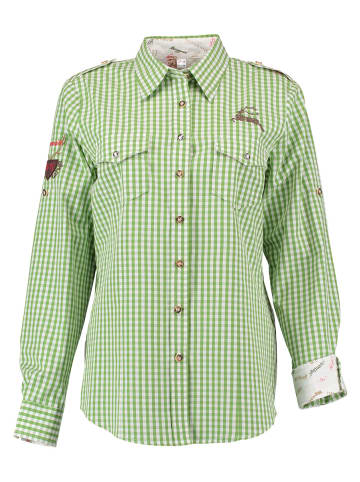 OS-Trachten Trachtenbluse Fronix in giftgrün