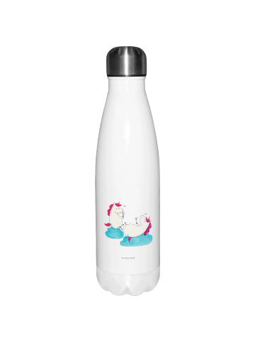 Mr. & Mrs. Panda Thermos Einhorn Sekt ohne Spruch in Weiß