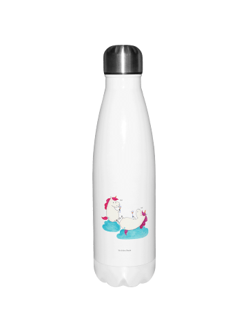 Mr. & Mrs. Panda Thermosflasche Einhorn Sekt ohne Spruch in Weiß