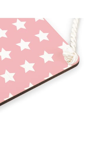 Mr. & Mrs. Panda Schild Einhorn Wut mit Spruch in Rot Pastell