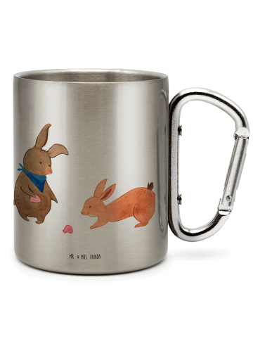 Mr. & Mrs. Panda Thermobecher Hasen Muschel ohne Spruch in Silber