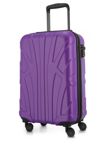 suitline Handgepäckkoffer 55x35x20 cm Carry-On, 55 cm, ABS Hartschale, 34 Liter in Lila