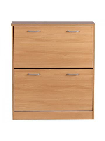 KADIMA DESIGN Schuhkipper KIEL matt 2 Fächer 75 x 87 x 24 cm in Buche