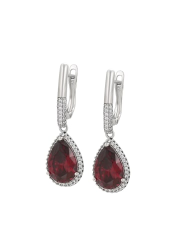 faina Women Drop Earrings in Silver Red