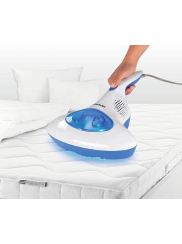 Clean Maxx Milben-Handstaubsauger mit UV-C-Licht 300W blau/weiß  Weiß