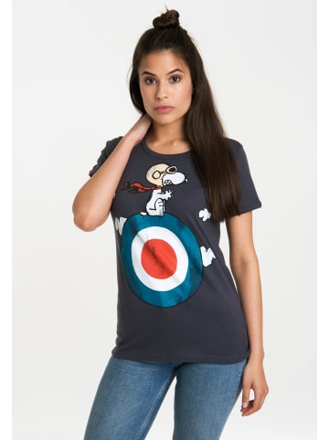 Logoshirt T-Shirt Snoopy in blaugrau