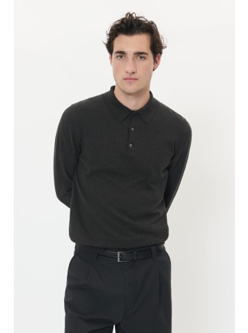 Matinique Strickpullover MAklint Gerade Passform in Dark Grey Melange