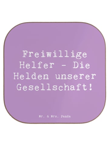 Mr. & Mrs. Panda Tassenuntersetzer Spruch Freiwilliger Held mit ... in Lavendeltraum