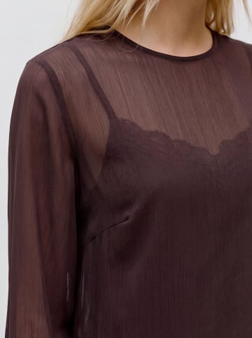 Vero Moda LS Lace Short Dress in Chocolate Torte