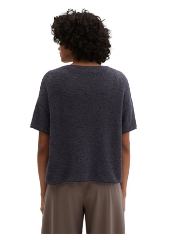 Marc O'Polo Kurzarm-Pullover oversize in Blue Graphite