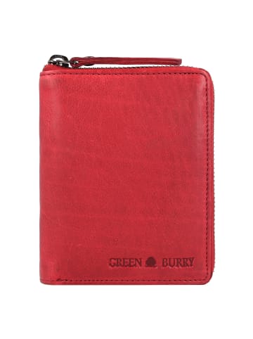 Greenburry Vintage Washed Geldbörse Leder 10 cm in red