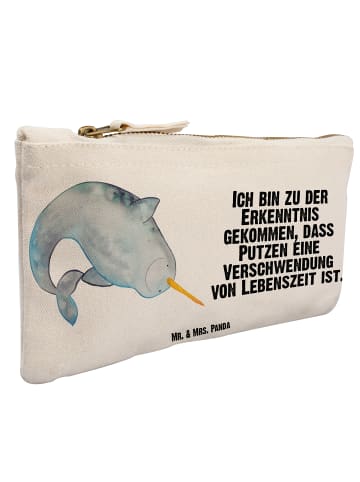 Mr. & Mrs. Panda Federtasche Narwal mit Spruch in Weiß