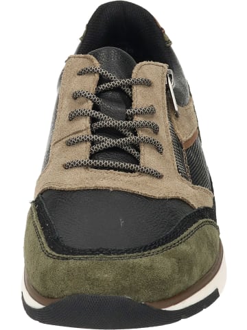 rieker Schnürschuhe in khaki/schwarz/schwarz/pfeffer