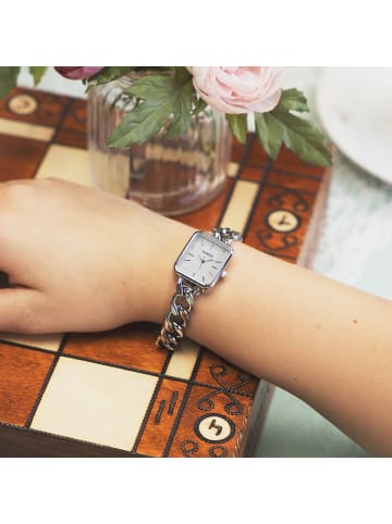 Oozoo Analog-Armbanduhr Oozoo Timepieces silber extra groß (ca. 22,5x28,5mm)