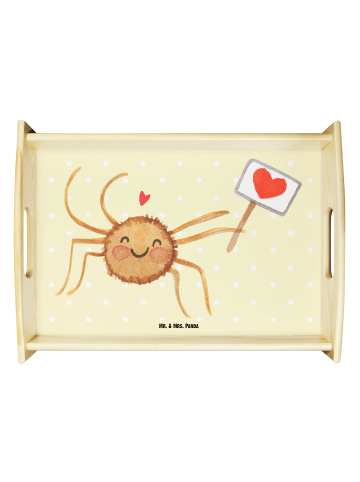 Mr. & Mrs. Panda Tablett Spinne Agathe Motivation ohne Spruch in Gelb Pastell