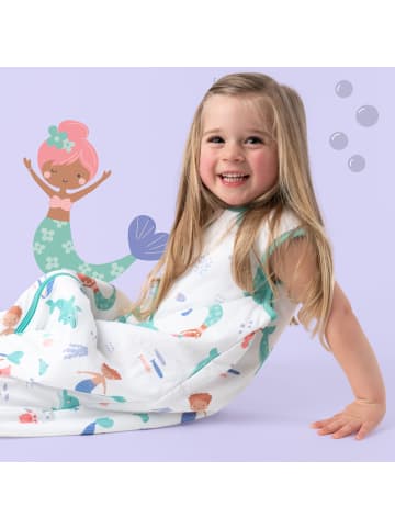 Schlummersack Babyschlafsack, 1.0 TOG in Weiß-Türkis