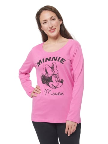 Disney Disney Minnie Mouse Schlafanzug  Langarm in rosa