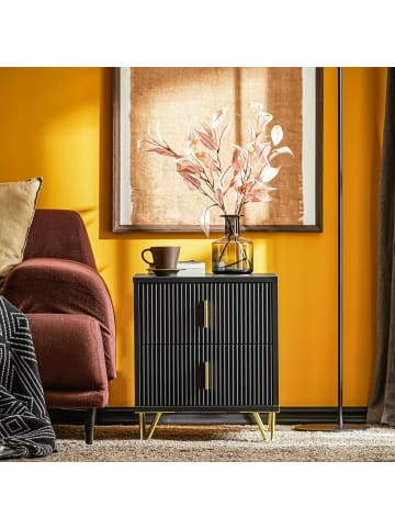 SoBuy Nachttisch in Schwarz - (B)40 x (H)47 x (T)40cm