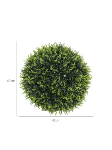 HOMCOM Kunstpflanze-45L x 45B x 45H cm-Grün