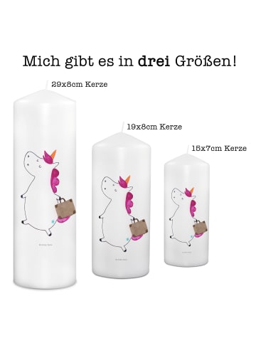Mr. & Mrs. Panda Kerze Einhorn Koffer ohne Spruch in Weiß