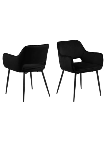 ebuy24 Esszimmerstuhl Ranja Schwarz 2er Set