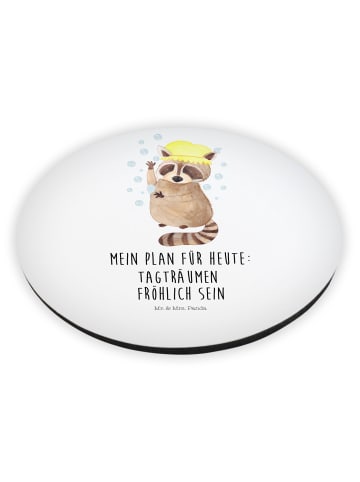 Mr. & Mrs. Panda Pinnwand Magnet Waschbär mit Spruch in Weiß