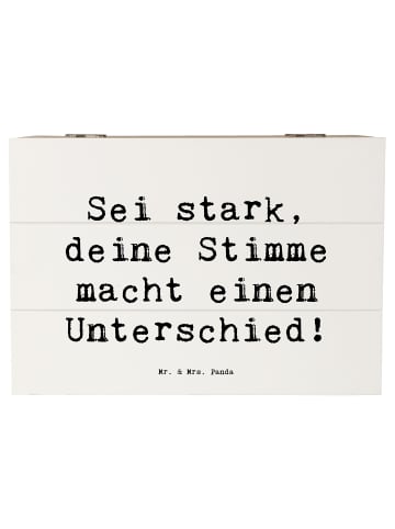 Mr. & Mrs. Panda Aufbewahrungsbox Spruch Deine Stimme zählt mit ... in Weiß
