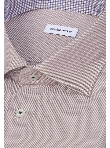 Seidensticker Business Hemd Shaped in Braun