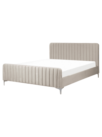 Beliani Doppelbett LUNAN in Grau - (W) 166 x (H) 101 x (L) 215 cm