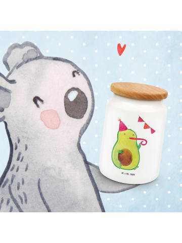 Mr. & Mrs. Panda Frischhaltedose Avocado Party Zeit ohne Spruch in Weiß