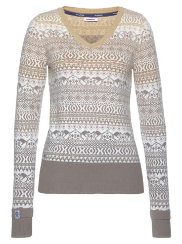 Kangaroos Jacquardpullover in offwhite-taupe-gemustert