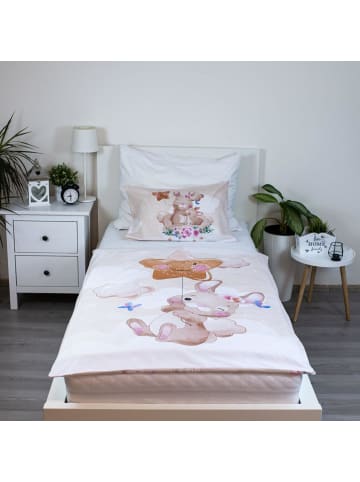 JERRY FABRICS Babybettwäsche Bunny Star Baby 100 x 135 + 40 x 60 cm 100% Baumwolle