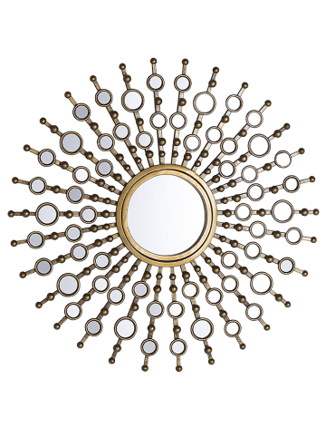 Beliani Dekospiegel BLOIS in Gold - (W) 70 x (H) 70 x (L) 3 cm