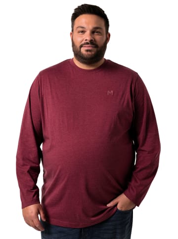 Men Plus Kurzarm T-Shirt in aubergine