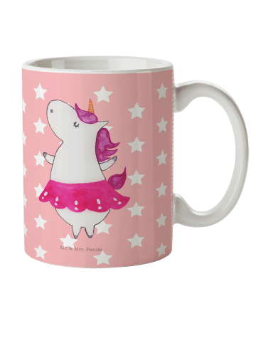 Mr. & Mrs. Panda Kindertasse Einhorn Ballerina ohne Spruch in Rot Pastell