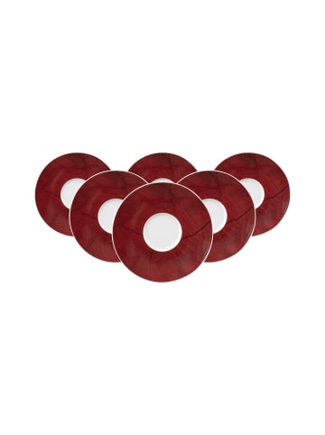 Seltmann Weiden 6er Set Untertassen Life Christmas in Rot ø 16,4 cm in rot