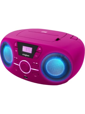 bigben Tragbares CD/Radio mit USB pink