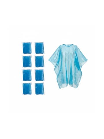 relaxdays 10 x Regenponcho in Blau