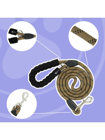 Reichstadt RS Pets Hundeleine Nylon in Brown