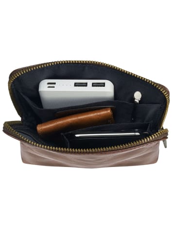 Leonhard Heyden Cambridge Umhängetasche Leder 16 cm rotbraun